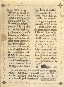 Cartolina di inaugurazione