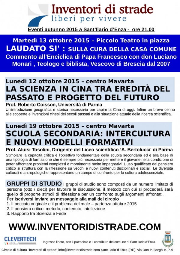 Eventi autunno 2015 - Prima parte